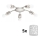 Eglo - LED Плафониера MY CHOICE 5xE14/4W/230V  матов хром/бял