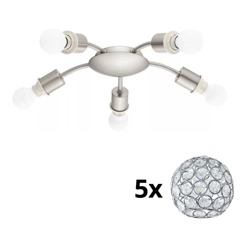 Eglo - LED Плафониера MY CHOICE 5xE14/4W/230V  матов хром