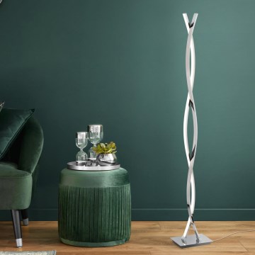 Eglo - LED подова лампа LED/36W/230V, гланцов хром