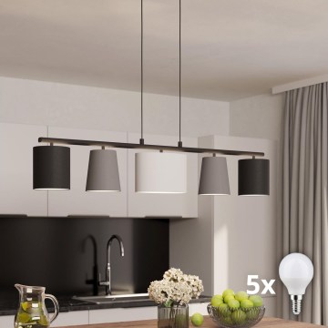 Eglo - LED полилей на кабел 5xE14/25W/230V