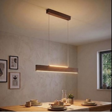 Eglo - LED полилей на кабел LED/17W/230V + LED/4,2W орех