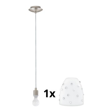 Eglo - LED полилей на кабел MY CHOICE 1xE14/4W/230V матов хром/бял