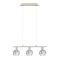 Eglo - LED полилей на кабел MY CHOICE 3xE14/4W/230V матов хром/бял/черен
