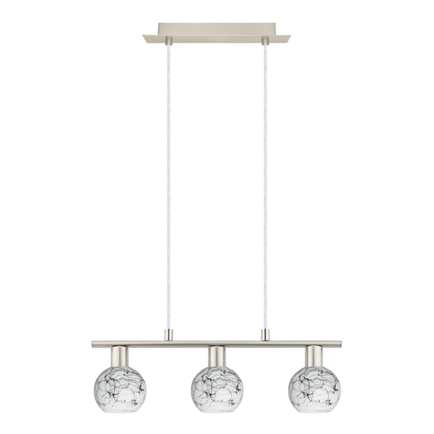 Eglo - LED полилей на кабел MY CHOICE 3xE14/4W/230V матов хром/бял/черен