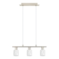 Eglo - LED полилей на кабел MY CHOICE 3xE14/4W/230V матов хром/бял