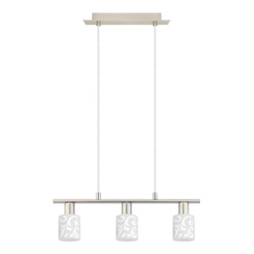Eglo - LED полилей на кабел MY CHOICE 3xE14/4W/230V матов хром/бял