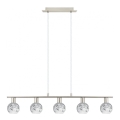Eglo - LED полилей на кабел MY CHOICE 5xE14/4W/230V мат хром/бял/черен