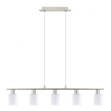 Eglo - LED полилей на кабел MY CHOICE 5xE14/4W/230V мат хром/бял
