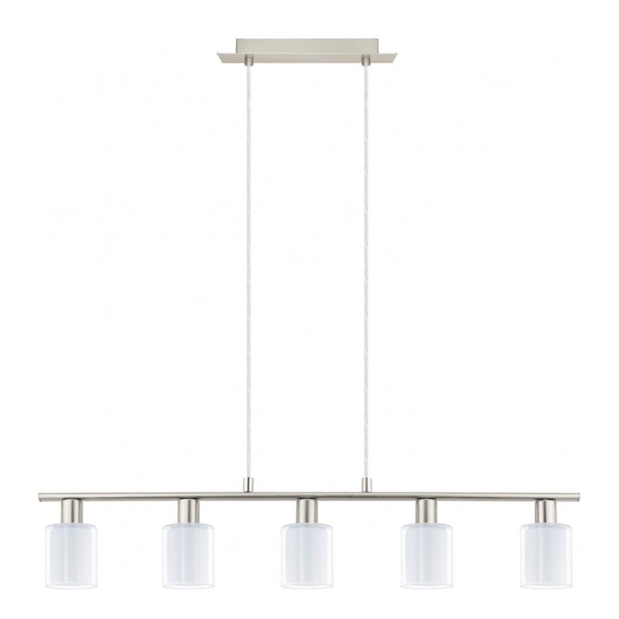 Eglo - LED полилей на кабел MY CHOICE 5xE14/4W/230V мат хром/бял
