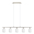 Eglo - LED полилей на кабел MY CHOICE 5xE14/4W/230V мат хром/бял