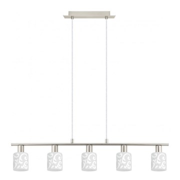 Eglo - LED полилей на кабел MY CHOICE 5xE14/4W/230V мат хром/бял