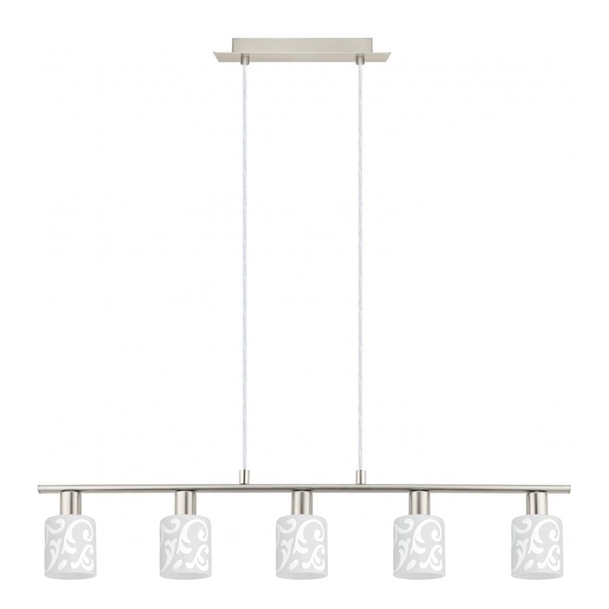 Eglo - LED полилей на кабел MY CHOICE 5xE14/4W/230V мат хром/бял