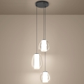 Eglo - LED полилей на кабел с възможност за димиране LED/7W/230V + 2xLED/5,5W + 3xLED/1,6W 2200-6500K черен хром