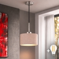 Eglo - LED полилей на кабел TUNJA 1xE27/60W/230V Ø 20 cm бежов/черен