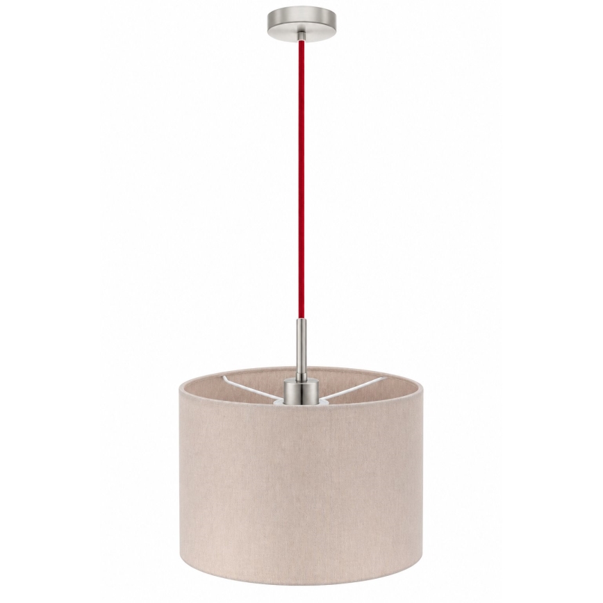 Eglo - LED полилей на кабел TUNJA 1xE27/60W/230V Ø 20 см бежов/червен