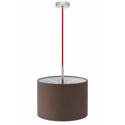 Eglo - LED полилей на кабел TUNJA 1xE27/60W/230V Ø 20 см кафяв/червен