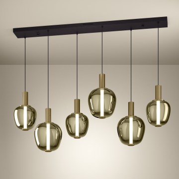 Eglo - LED полилей с възможност за димиране 3xLED/5W/230V + 3xLED/6,5W + 6xLED/1,6W 2200-6500K златист