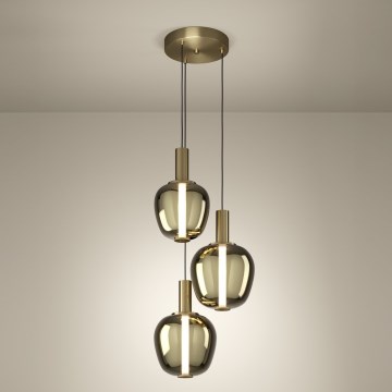 Eglo - LED полилей с възможност за димиране LED/5W/230V + 2xLED/6,5W + 3xLED/1,6W 2200-6500K златен