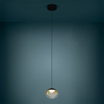 Eglo - LED полилей с кабел и възможност за димиране LED/5,8W/230V 2200-6500K бежово/опушено + дистанционно управление