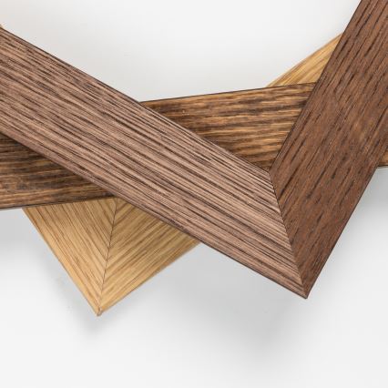 Eglo - LED RGB Димируем панел за повърхностен монтаж SALOBRENA-C WOOD LED/30,5W/230V 2700-6500K 64x64 см кафяв + дистанционно управление