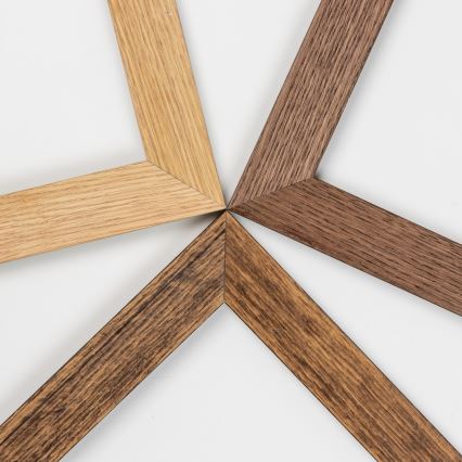 Eglo - LED RGB Димируем панел за повърхностен монтаж SALOBRENA-C WOOD LED/30,5W/230V 2700-6500K 64x64 см кафяв + дистанционно управление