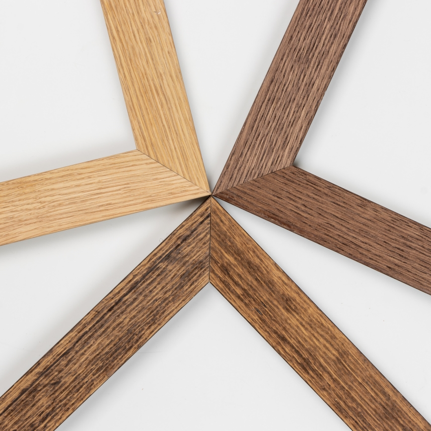Eglo - LED RGB Димируем панел за повърхностен монтаж SALOBRENA-C WOOD LED/30,5W/230V 2700-6500K 64x64 см кафяв + дистанционно управление