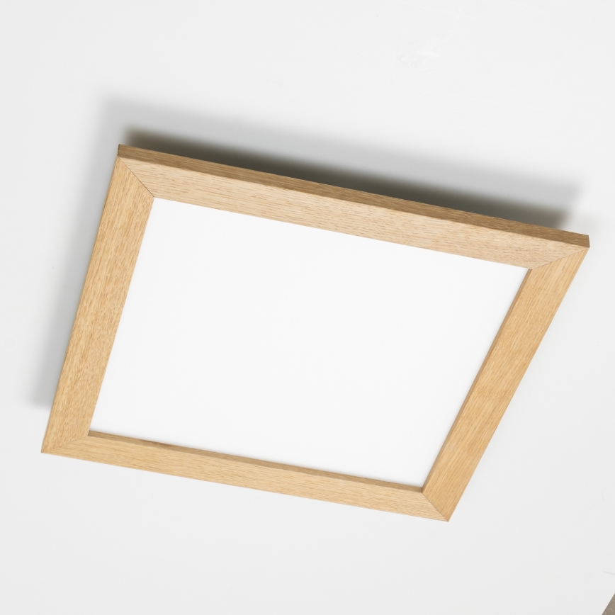 Eglo - димируем RGB LED панел за повърхностен монтаж SALOBRENA-C WOOD LED/40W/230V 2700-6500K 49,5x49,5 см, кафяв + дистанционно управление