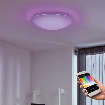 Eglo - LED RGB регулируемо стенен таванен осветител GIRON-C LED/17W/230V