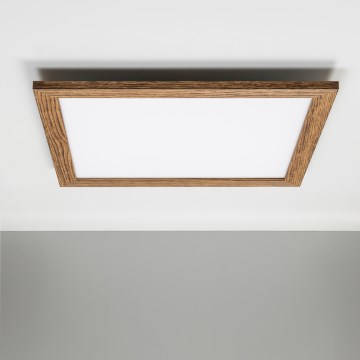 Eglo - LED RGBW Димируем панел за повърхностен монтаж SALOBRENA-C WOOD LED/30,5W/230V 2700-6500K 64x64 см кафяв + дистанционно управление