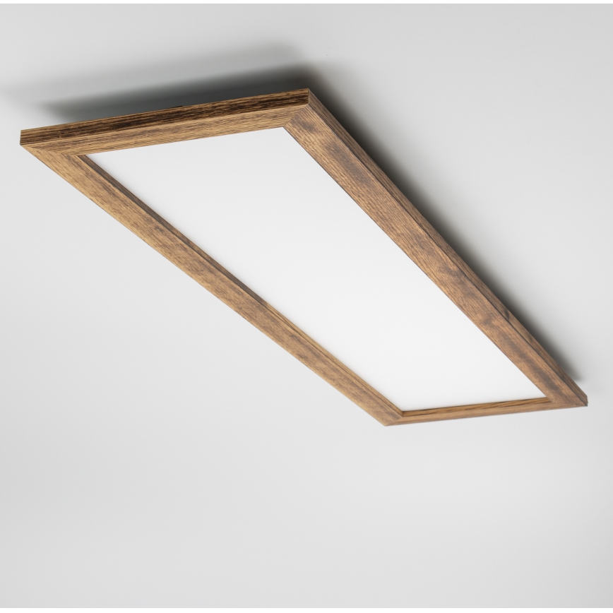 Eglo - LED RGBW Димируем панел за повърхностен монтаж/за вграждане SALOBRENA-C WOOD LED/34W/230V 2700-6500K 34x124 см кафяв + дистанционно управление
