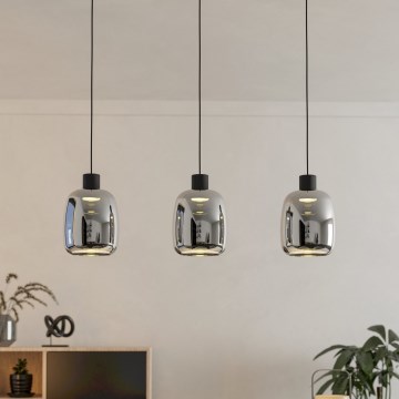 Eglo - LED RGBW Димируем пендел 3xLED/3,7W/230V 2700-6500K сив