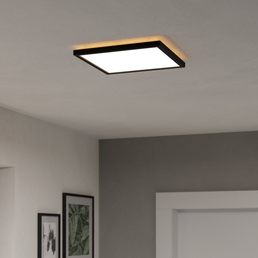 Eglo - LED RGBW Димируем плафон за баня LED/13,4W/230V 2700-6500K 29x29 см IP44 черен