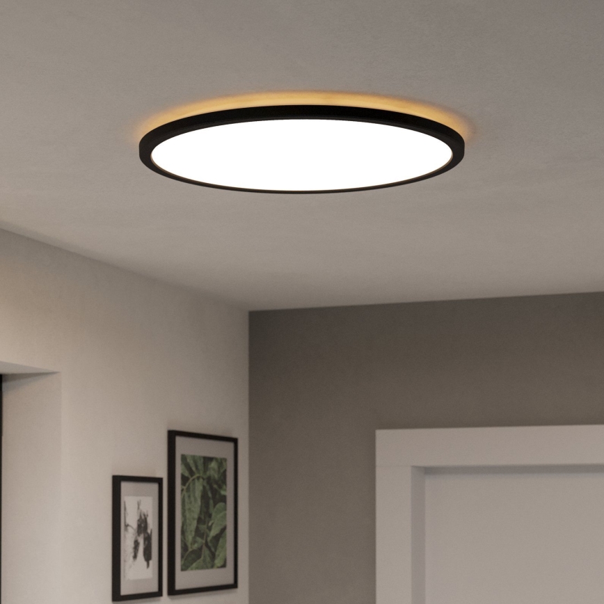 Eglo - LED RGBW Димируем плафон за баня LED/16,8W/230V 2700-6500K Ø 50 см IP44 черен ZigBee