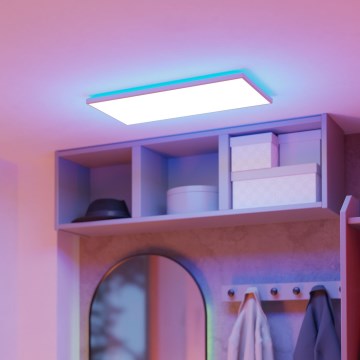 Eglo - LED RGBW Димируем плафон за баня LED/17,2W/230V 2700-6500K 30x57 см IP44 бял ZigBee