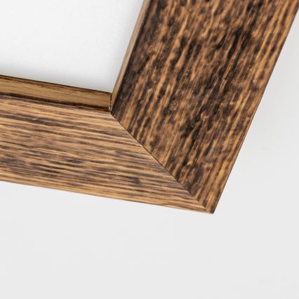 Eglo - LED RGBW димируем повърхностно монтиран панел SALOBRENA-C WOOD LED/16W/230V 2700-6500K 34x34 cm кафяв + дистанционно управление
