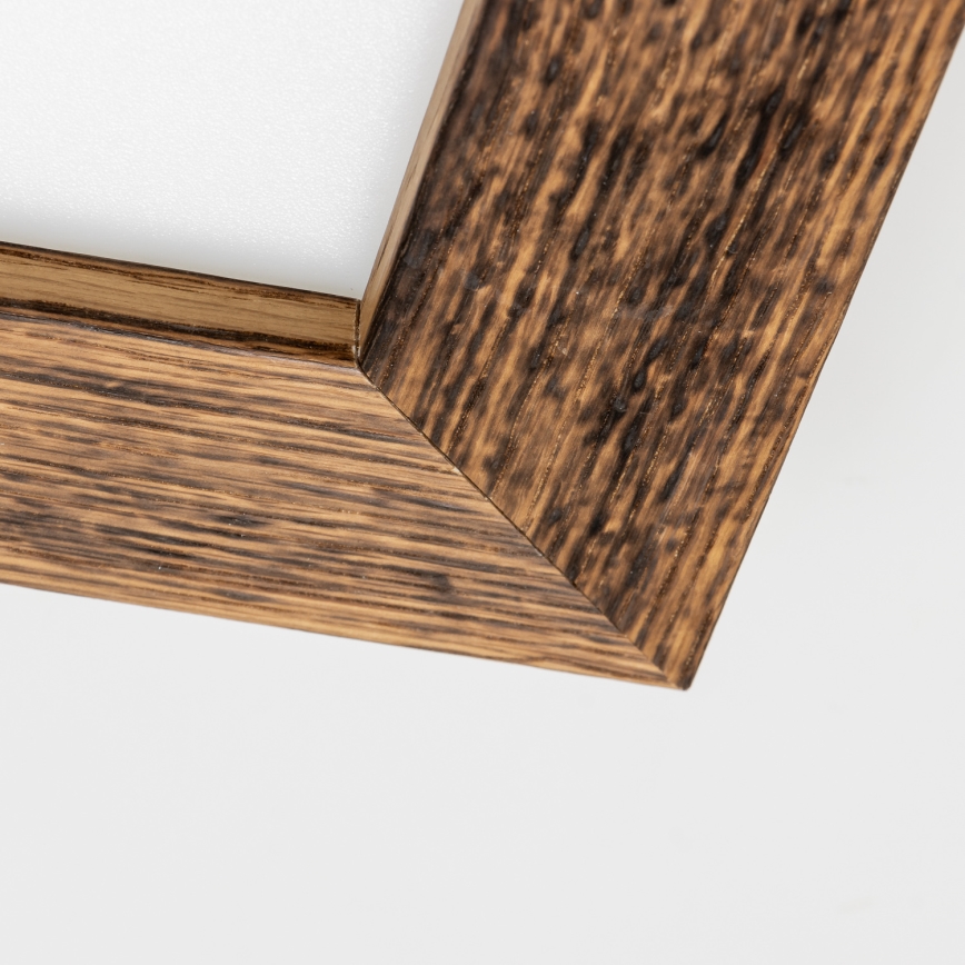 Eglo - LED RGBW димируем повърхностно монтиран панел SALOBRENA-C WOOD LED/16W/230V 2700-6500K 34x34 cm кафяв + дистанционно управление