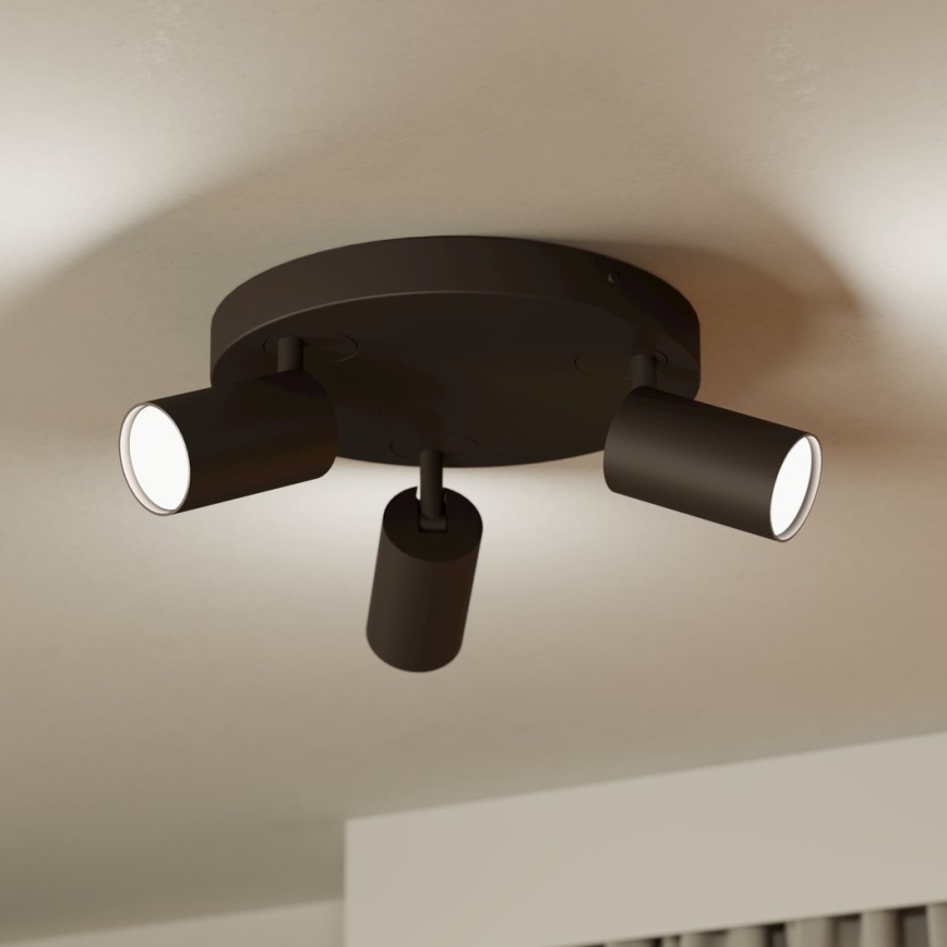 Eglo - LED RGBW Димируем спот 3xGU10/4,9W/230V черен