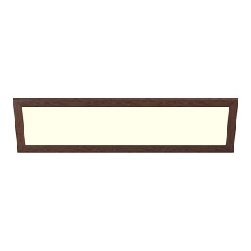 Eglo - LED RGBW Димируем за повърхностен монтаж/за вграждане panel SALOBRENA-C WOOD LED/34W/230V 2700-6500K 34x124 см тъмнокафяв + дистанционно управление