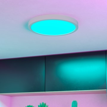 Eglo - LED RGBW димируема таванна лампа за баня LED/14,3W/230V 2700-6500K Ø 27,8 см IP44 бяла