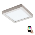 Eglo - LED RGBW Димируемо таванно осветително тяло FUEVA-C LED/15,6W/230V Bluetooth 22,5x22,5 cm