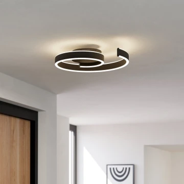 Eglo - LED RGBW Димируемо таванно осветително тяло LED/37W/230V 3000-6500K черно