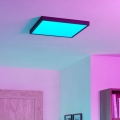 Eglo - LED RGBW димируемо таванно осветително тяло за баня LED/17,8W/230V 2700-6500K 39x39 cm IP44 черно
