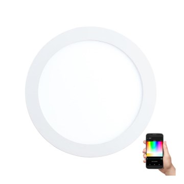 Eglo - LED RGBW Димируемо вградено осветително тяло за окачен таван FUEVA-C LED/15,6W/230V диаметър 22,5 см
