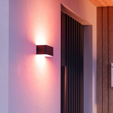 Eglo - LED RGBW димируемо външно стенно осветително тяло LED/10W/230V 2700-6500K IP55 черно