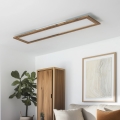 Eglo - LED RGBW регулируем панел за повърхностен или вграден монтаж SALOBRENA-C WOOD LED/34W/230V 2700-6500K 34x124 см кафяв + дистанционно управление
