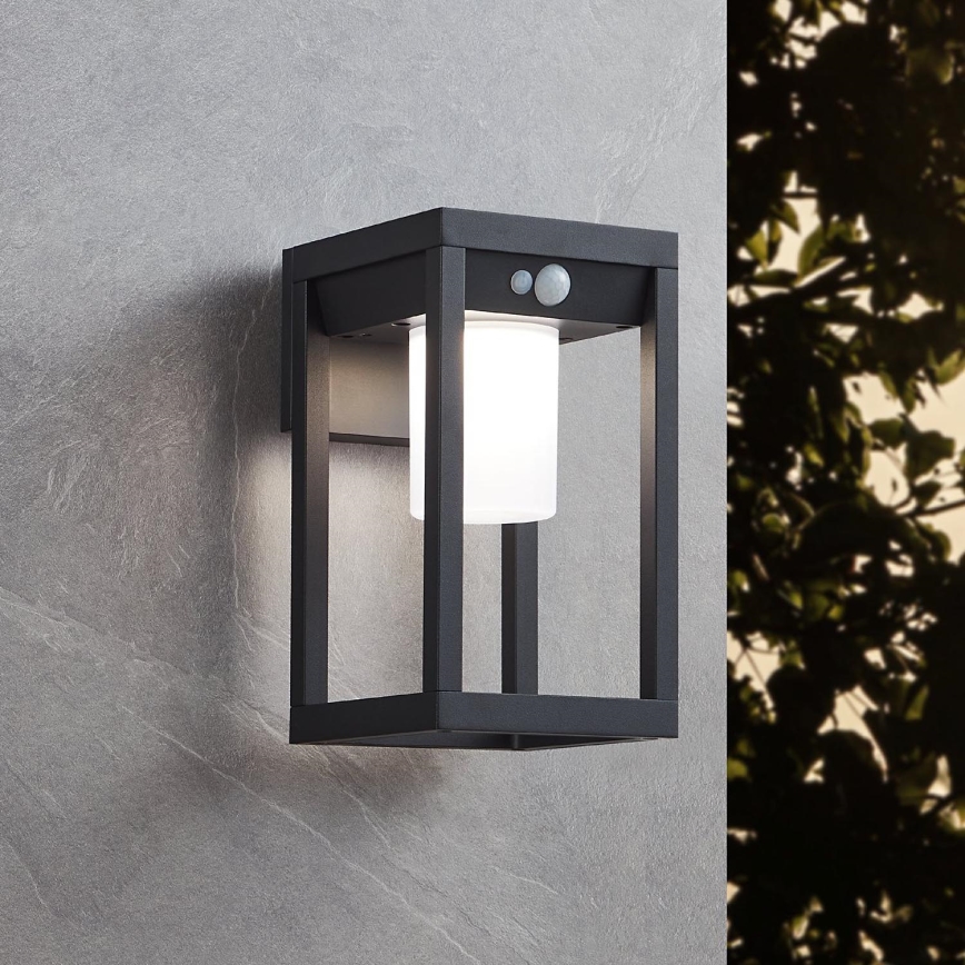 Eglo - LED соларен стенен осветител с сензор LED/3,7W/3,7V 2000 mAh IP44