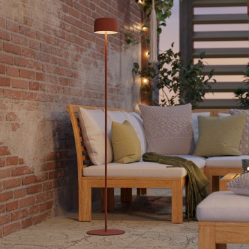 Eglo - LED соларна презареждаща се подова лампа с докосване LED/2,8W/3,7V 1800 mAh IP44 оранжева