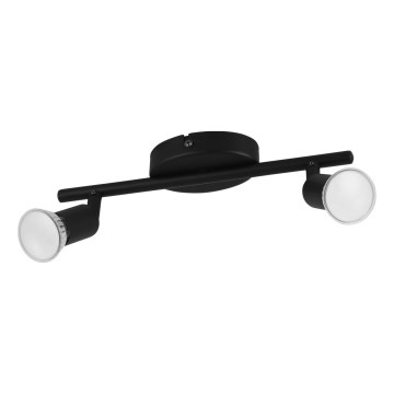 Eglo - LED Спот 2xGU10/2,8W/230V 3000K черен