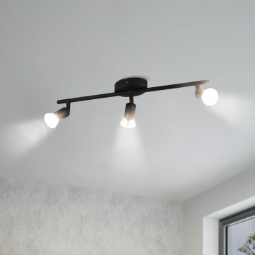 Eglo - LED Спот 3xGU10/2,8W/230V 3000K черен