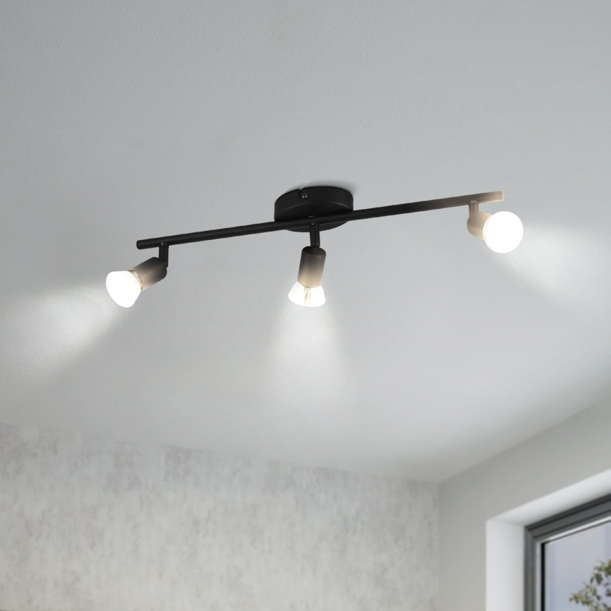 Eglo - LED Спот 3xGU10/2,8W/230V 3000K черен